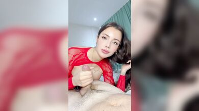 Luciaababy In Red Lingerie Gets Cum On Her Ass After Fuck From Behind