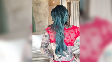Sexy Tattooed Only Fans Amateur Riae Showing Off Her Pussy In Bed Lingerie
