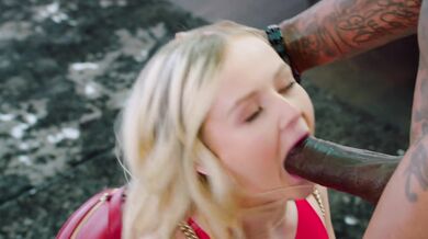 Beautiful Sexy Blonde Girl Natalia Queen Gets Down And Sucks And Fucks A Huge Black Cock