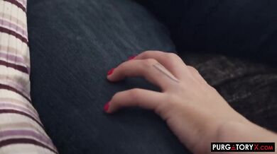 Two Hot Girls With Big Natural Tits In A Threesome