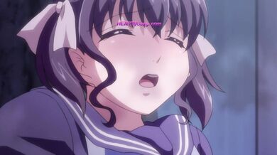 Public park anime slut drops panties for wet pussy play