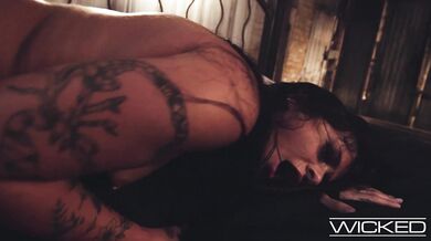 Hot Inked Lingerie Brunette Babe Ryan Reid Gets A Quick Doggystyle Fuck