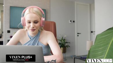 Blue-Eyed Blonde Babe Avrora Meey Has Her Sights On Coworkers Thick Cock