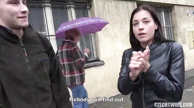 Eveline Dellai Fucks A Stranger In The Woods