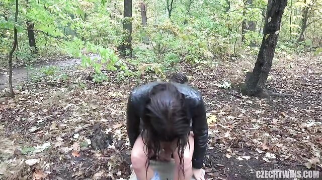 Eveline Dellai Fucks A Stranger In The Woods