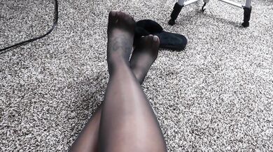 Asian Girl In Shiny Pantyhose With Feet And Upskirt Views