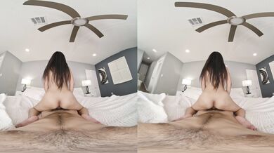 Hot busty riding in VR