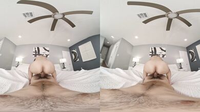 Hot busty riding in VR