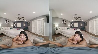 Hot busty riding in VR