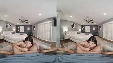 Hot busty riding in VR