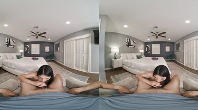 Hot busty riding in VR