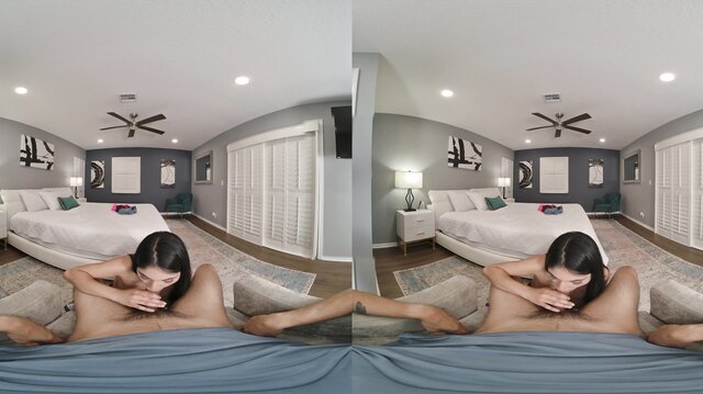 Hot busty riding in VR