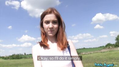 Cute Redhead Gets Fucked Hard Outdoor