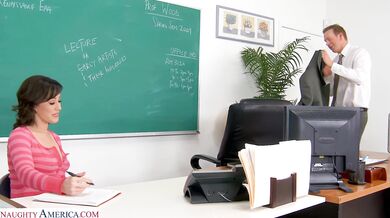 Juggy Brunette Jenni Farley Gets Fucked Hard In The Classroom