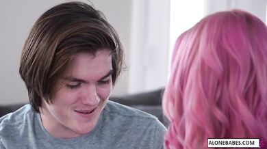 Aaliyah Love As Hot Pink Haired Stepmom