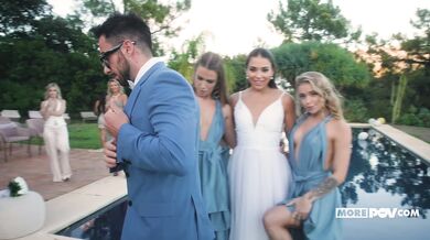Wedding time ends with hot foursome