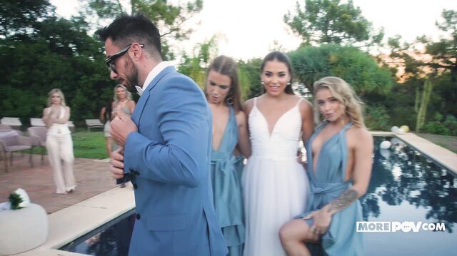 Wedding time ends with hot foursome
