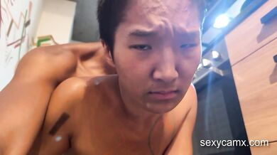 Short haired Asian slut takes hard BBC fucking