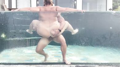 Outdoor Pool BBW Hotwife Fucking