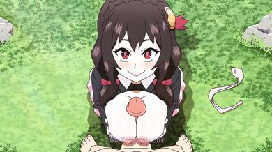 FMF Threesome Sex: Megumin x Yunyun x Kono (Cartoon Sex 2026)