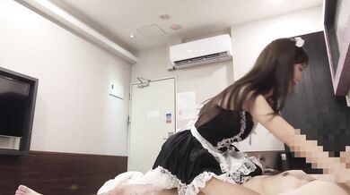 Hot Japanese model dressed as a maid