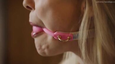 Girlfriend puts her friend in bondage and teases her