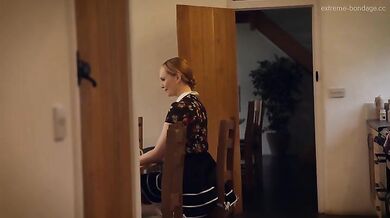 Girlfriend puts her friend in bondage and teases her