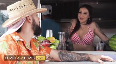 Anna Chambers Gets Naughty Behind The Counter And Fucks James Angel In The Food Truck