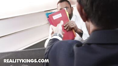 Seductive Holly Day Sucks And Fucks Her Coworker Right Under The Boss’ Nose
