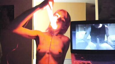 Glowing dildo