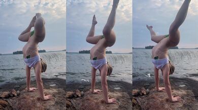 Sexy acrobatic yoga