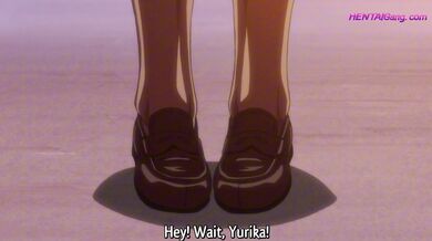 Innocent anime lady lets her lover in for the first time