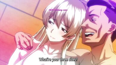 Innocent anime lady lets her lover in for the first time