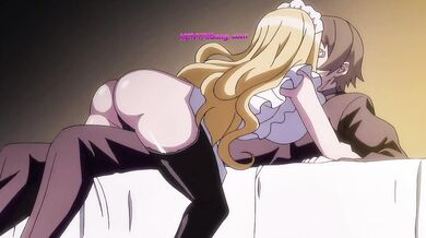 Blonde maid serves creamy morning ride in vintage uniform
