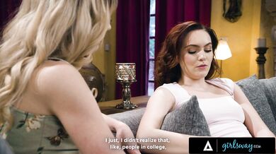 College Babes Haley Reed And Freya Parker Delightfully Taste Each Other's Pussies