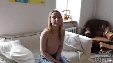 Brunette Spinner Masturbates With Vibrator And Toys On Casting Couch
