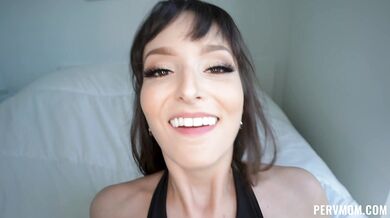 Lexi Luna staring into your soul while getting facial