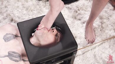 Mistress Voss loves punishing slave boy