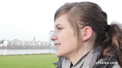 Super Cute German Girl Anna Tries Something New