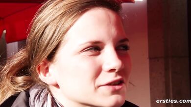 Super Cute German Girl Anna Tries Something New