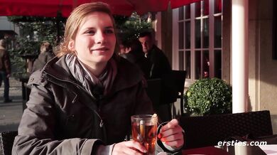 Super Cute German Girl Anna Tries Something New