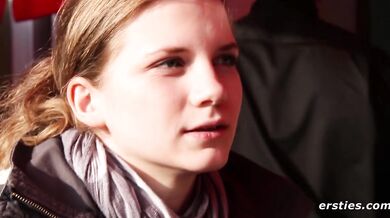 Super Cute German Girl Anna Tries Something New