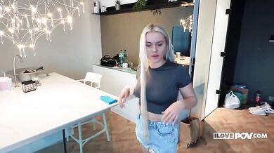Blonde Girlfriend And Our Home Fuck