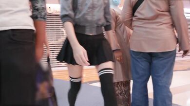 Flash my pussy in a busy shopping mall
