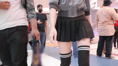 Flash my pussy in a busy shopping mall