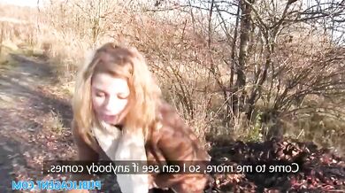 Blonde Gets Fucked Outdoor For Money
