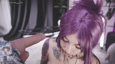 Tattooed Purple Haired Cam Girl