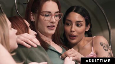 MILF Siri Dahl Comforts Stepdaughter Scarlet Skies And Her Besties With A Hot Foursome!