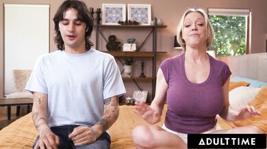Horny MILF Dee Williams Hide Her Buttplug From Stepson During Fake Meditation!