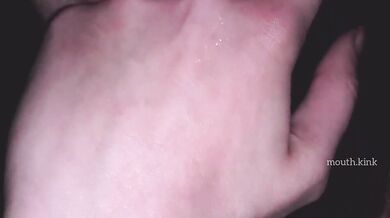Finger deepthroating makes me drool like hell